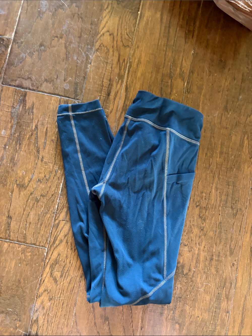 Athleta Navy Blue Kids Performance Leggings with Side Pocket